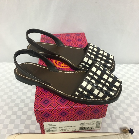 Tory Burch  Emori Flat Sandal  Multi 12158687  7.5 NIB - Picture 2 of 7